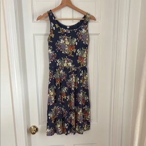 Uniqlo Blue Sleeveless Sundress Midi